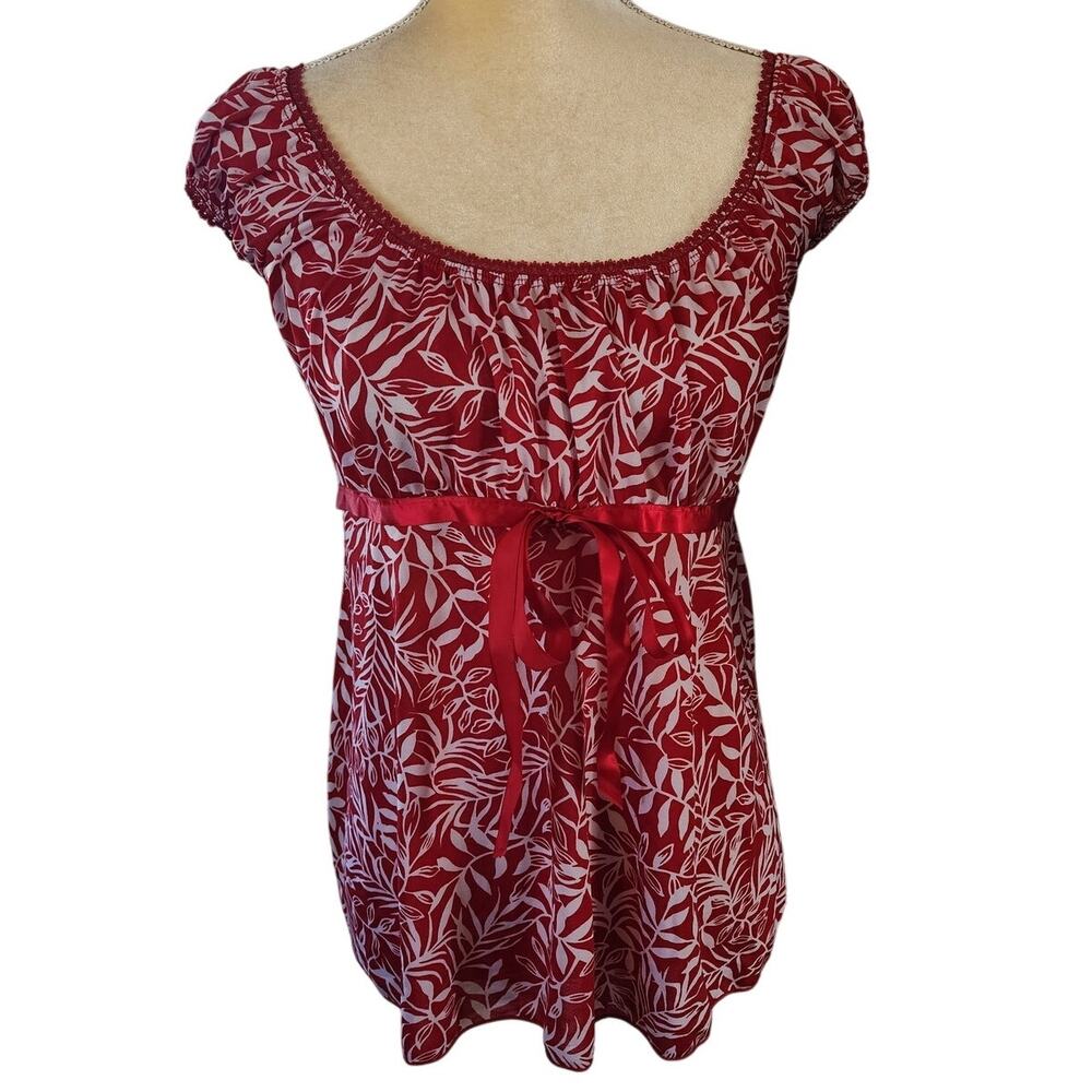 JULIE'S Red White Short Sleeve Closet Maternity